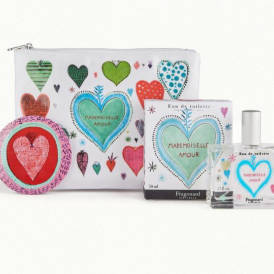 Trousse Mle Amour Eau de Toilette + specchio & astuccio - Fragonard